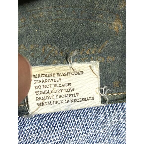 Vintage Gap Special Edition Denim Jean Jacket Mens XL Utility Trucker Chore Barn - Picture 7 of 8